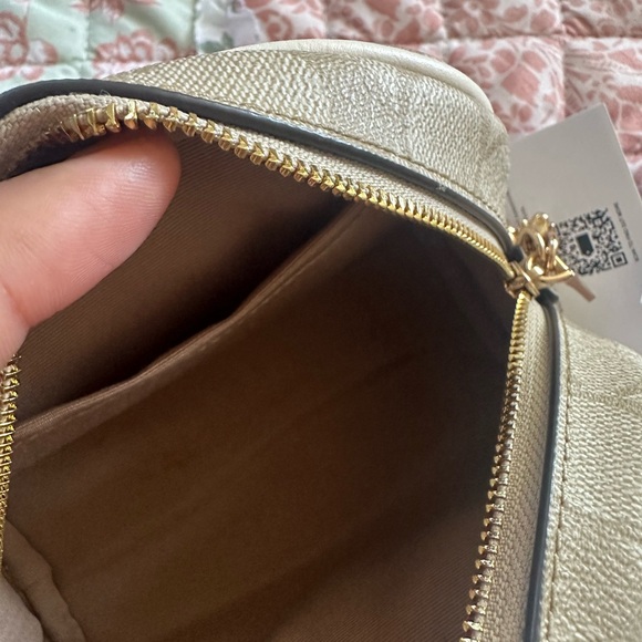 Coach Beige Signature Cosmetic Case - Picture 6 of 6